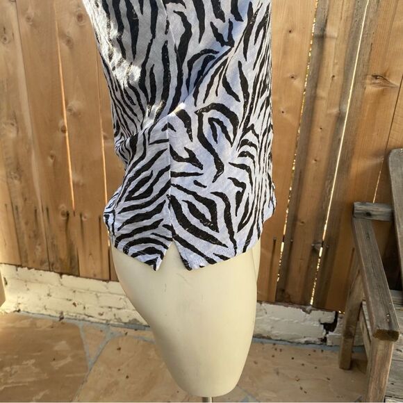 ATM ZEBRA PRINT SLUB JERSEY SCHOOLBOY CREW size small - Picture 8 of 12